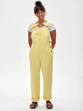 Lucy & Yak Yellow Denim Overalls Dungarees US 12